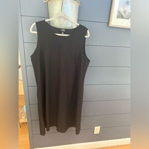 Eileen fisher sleeveless black spandex blend dress xl